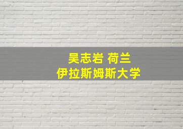 吴志岩 荷兰伊拉斯姆斯大学